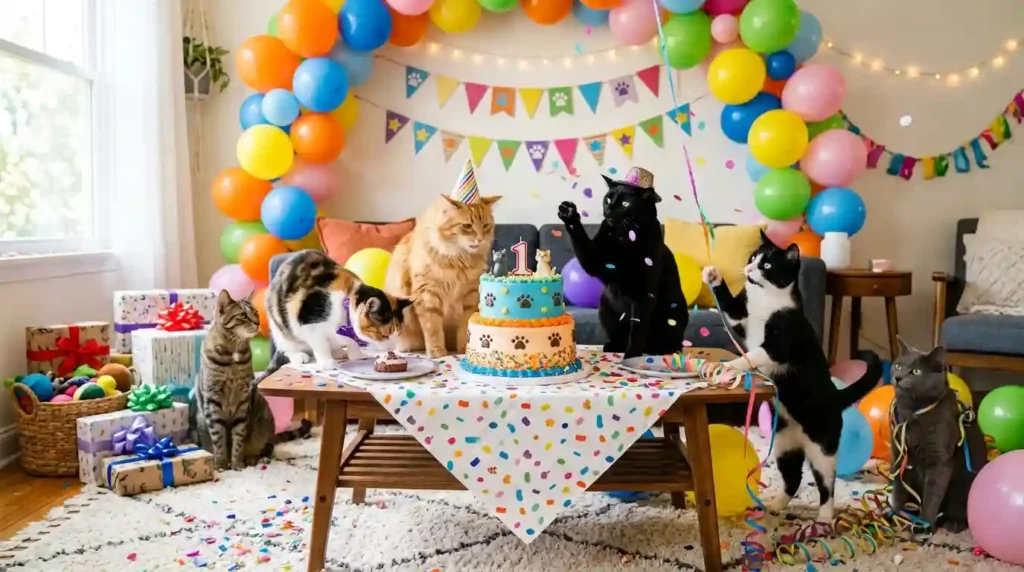 Celebration Birthday Wishes With Cats