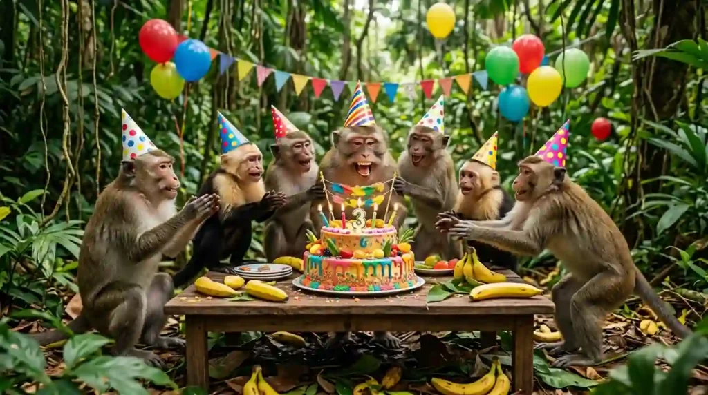 Monkey Birthday Wishes for Friends