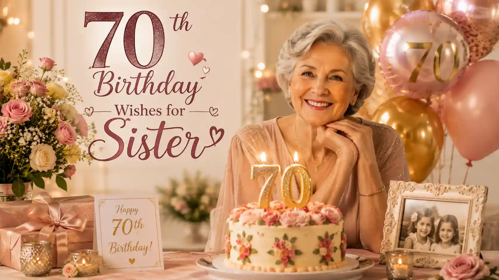 70th Birthday Wishes for Sister