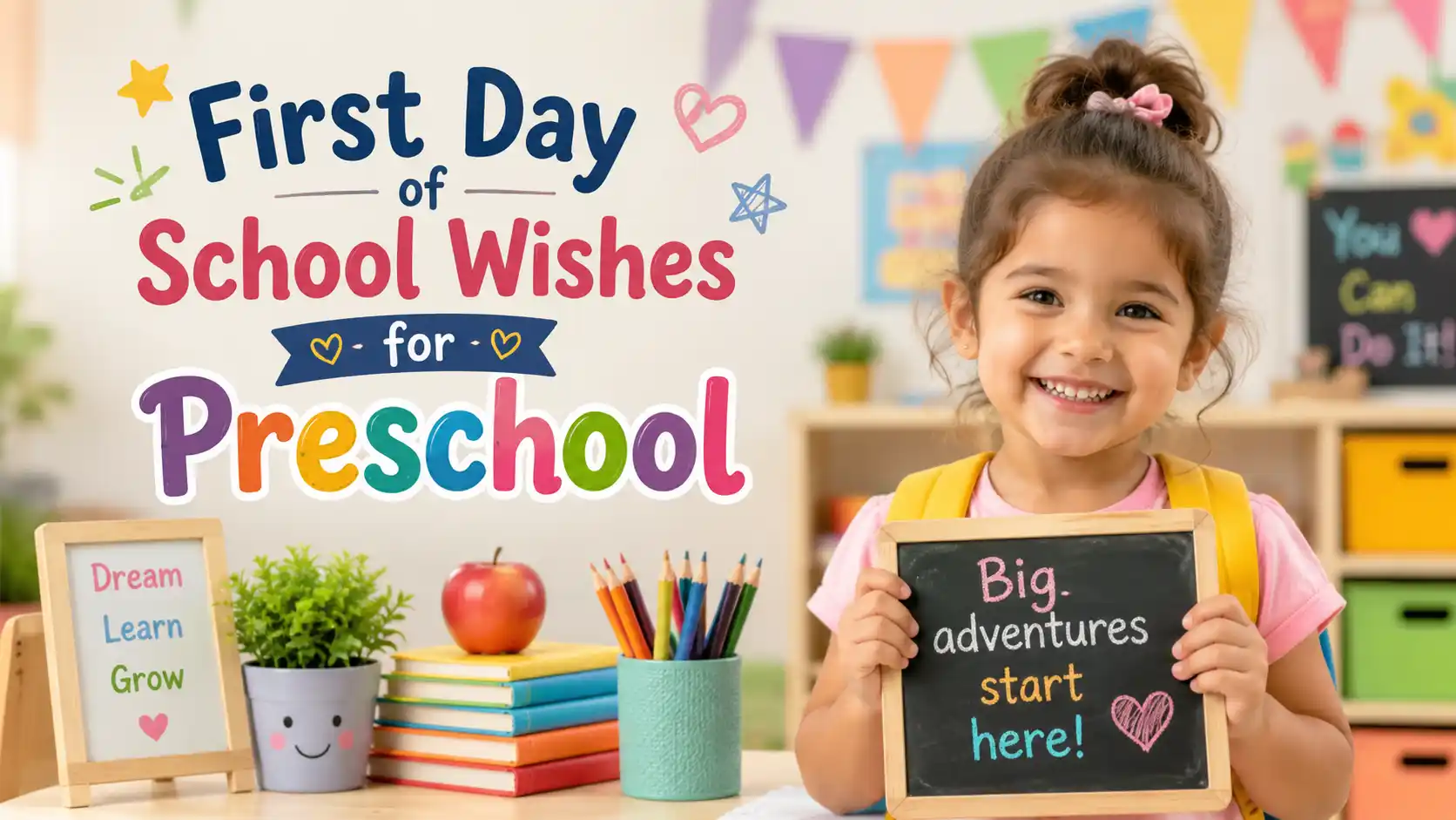First Day of School Wishes for Preschool