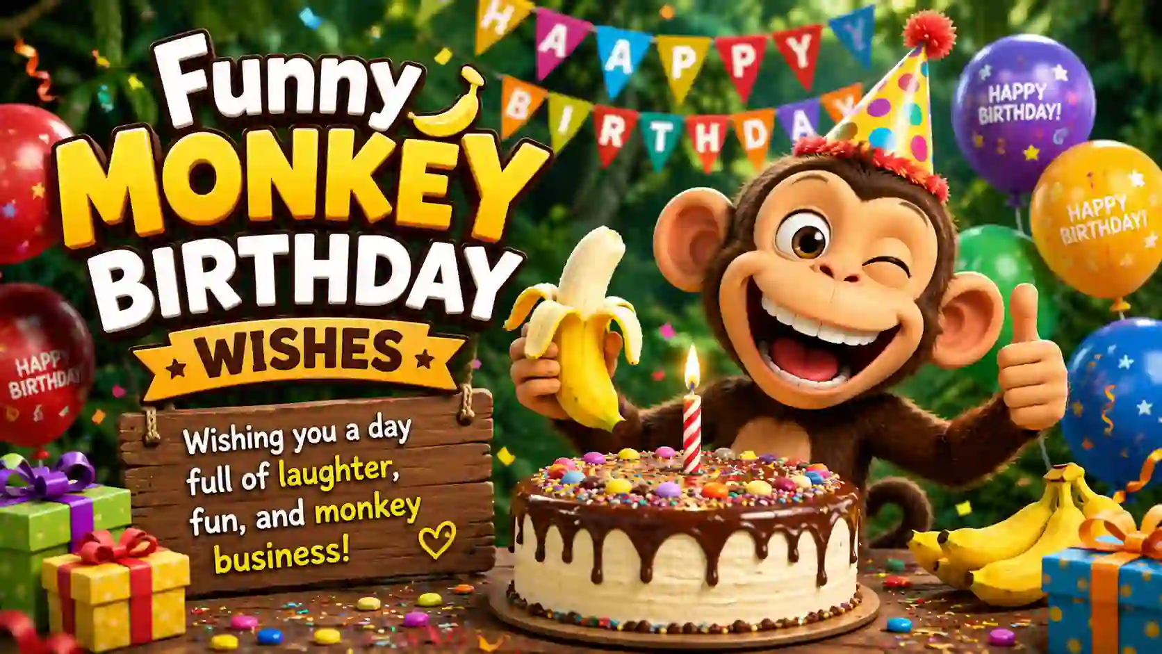 Funny Monkey Birthday Wishes