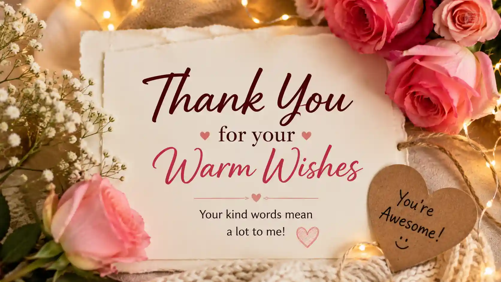 Thank You for Your Warm Wishes