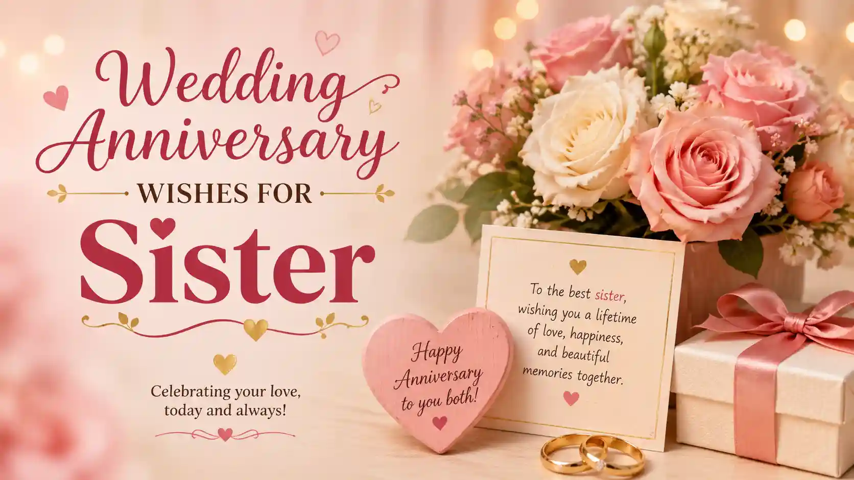 Wedding Anniversary Wishes for Sister