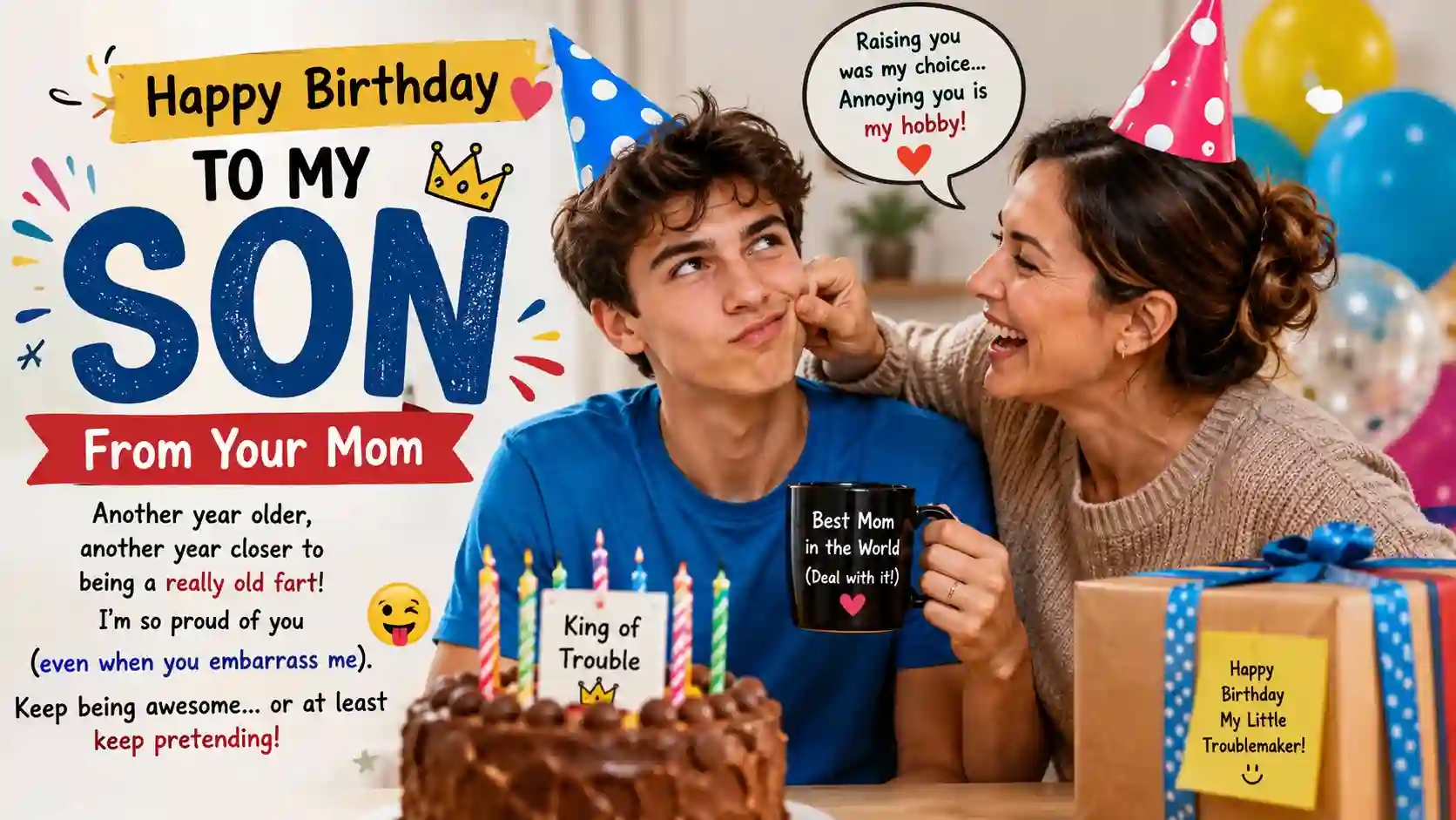 Funny Birthday Wishes For Son From Mom